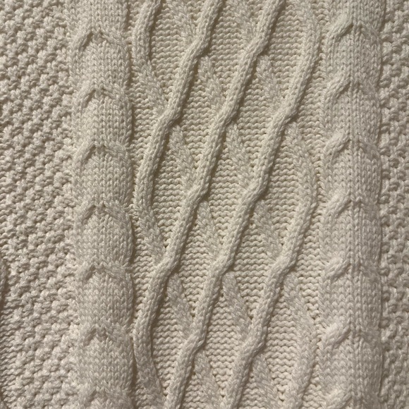 J CREW WOMENS FISHERMAN CABLE KNIT PONCHO IN IVORY ONE SIZE NWT! - Picture 5 of 5